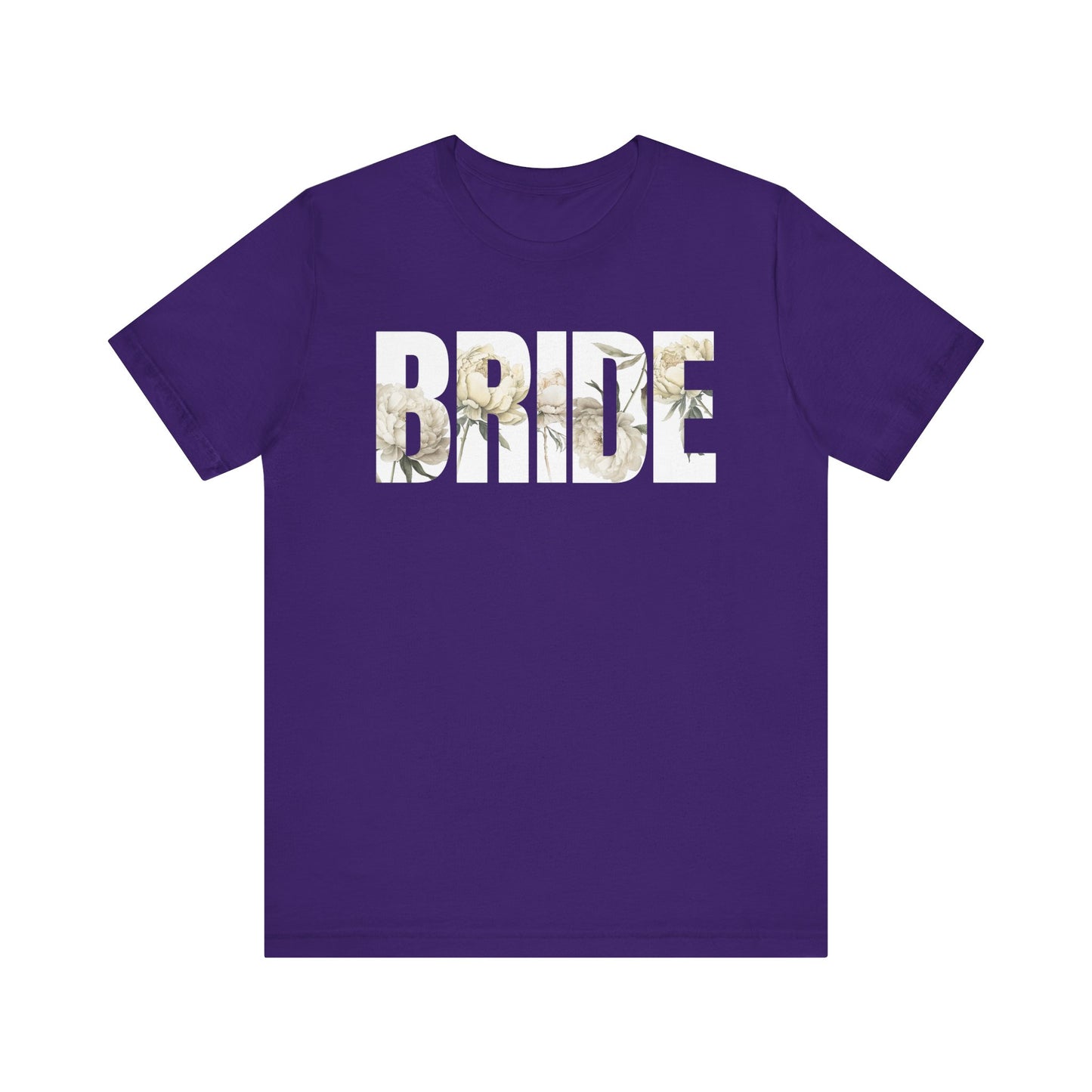 Bride Shirt with Florals, Wedding Tee, Bridal Party Gift, Unisex T-Shirt, Wedding Apparel, Floral Print Shirt