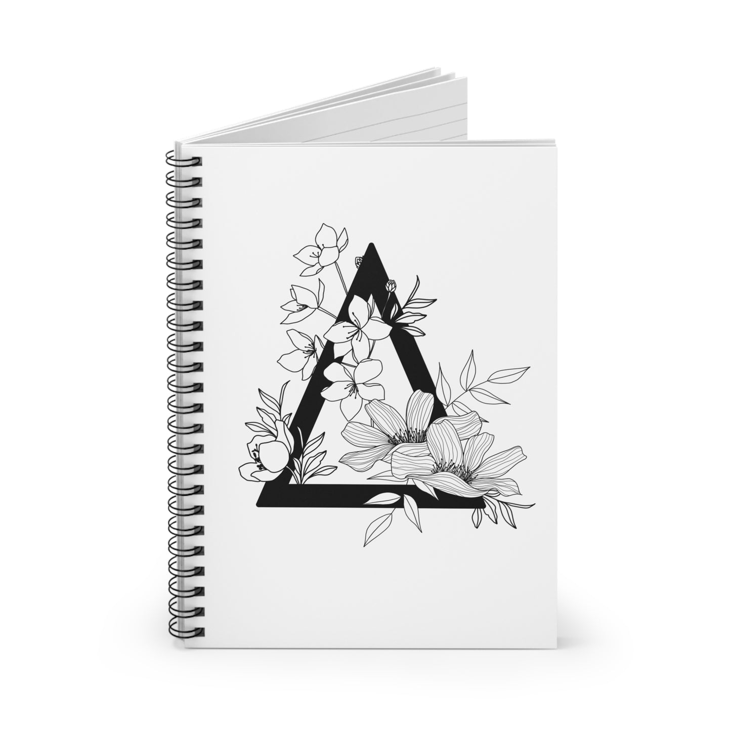 Floral Triangle Spiral Notebook