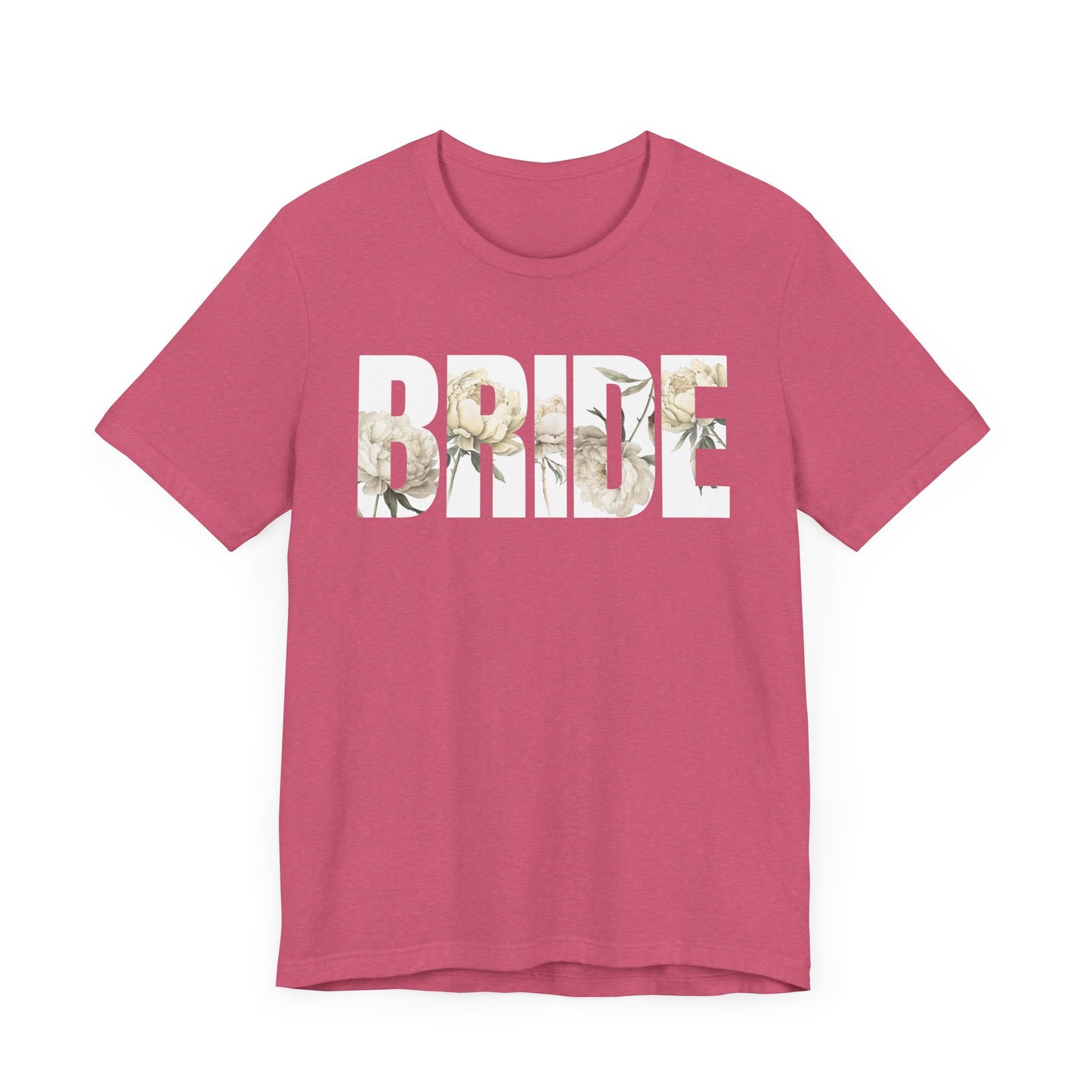 Bride Shirt with Florals, Wedding Tee, Bridal Party Gift, Unisex T-Shirt, Wedding Apparel, Floral Print Shirt