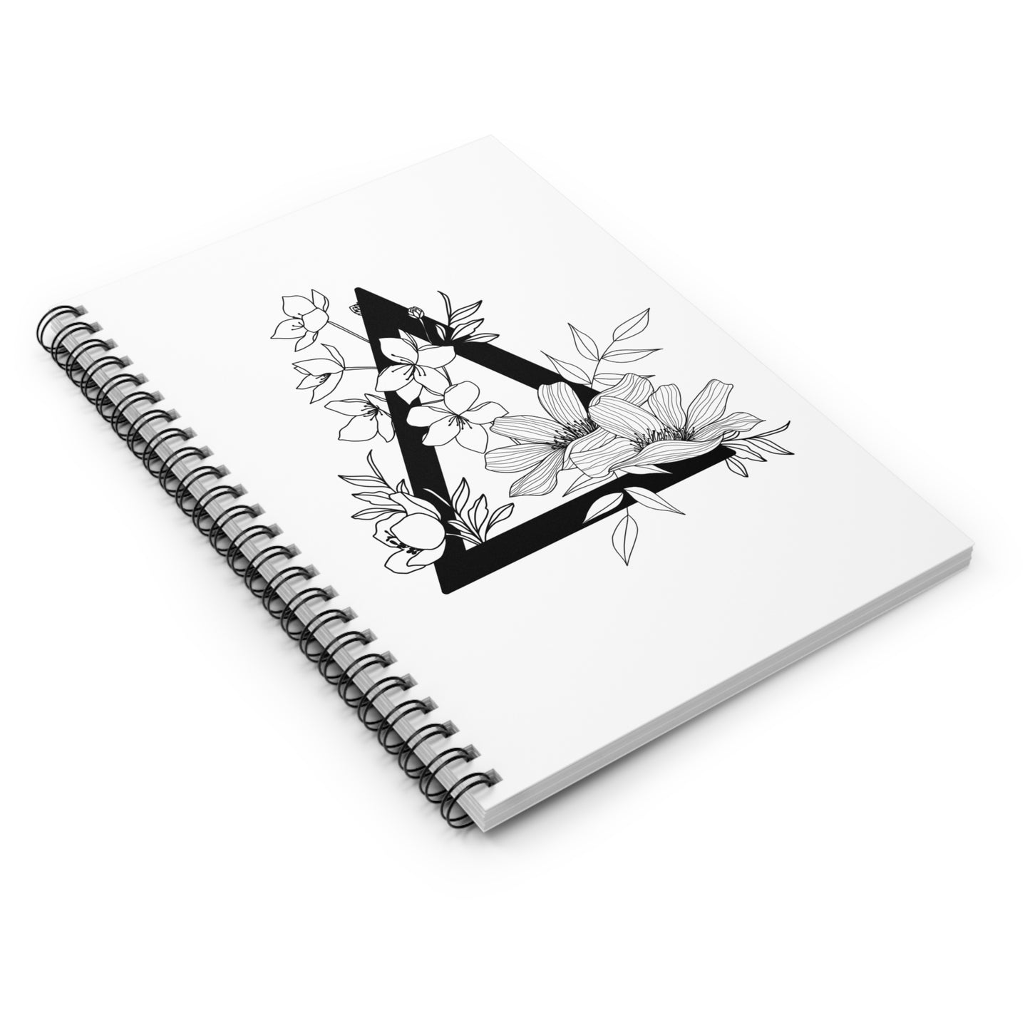 Floral Triangle Spiral Notebook
