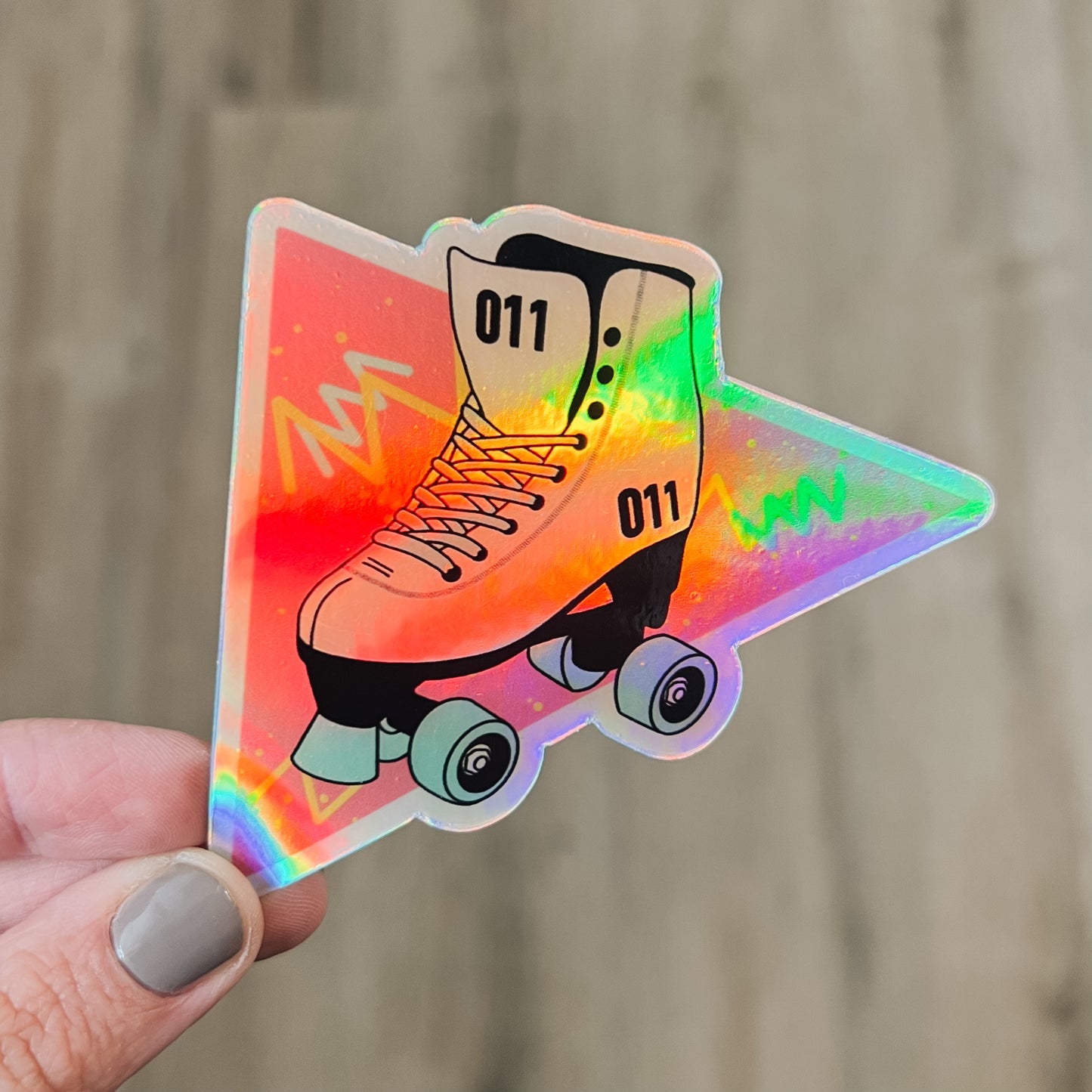 011 Skate | Holographic Sticker