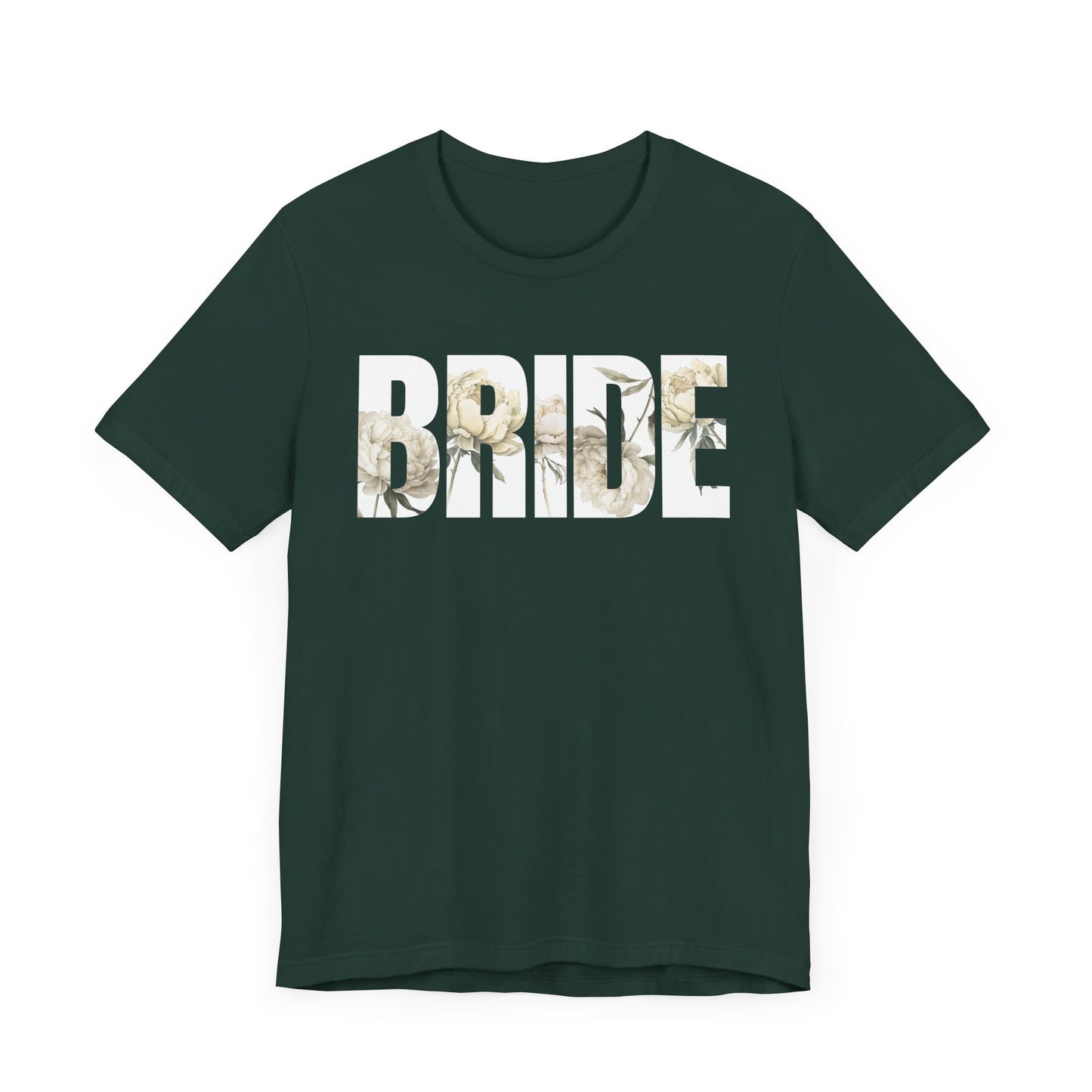 Bride Shirt with Florals, Wedding Tee, Bridal Party Gift, Unisex T-Shirt, Wedding Apparel, Floral Print Shirt