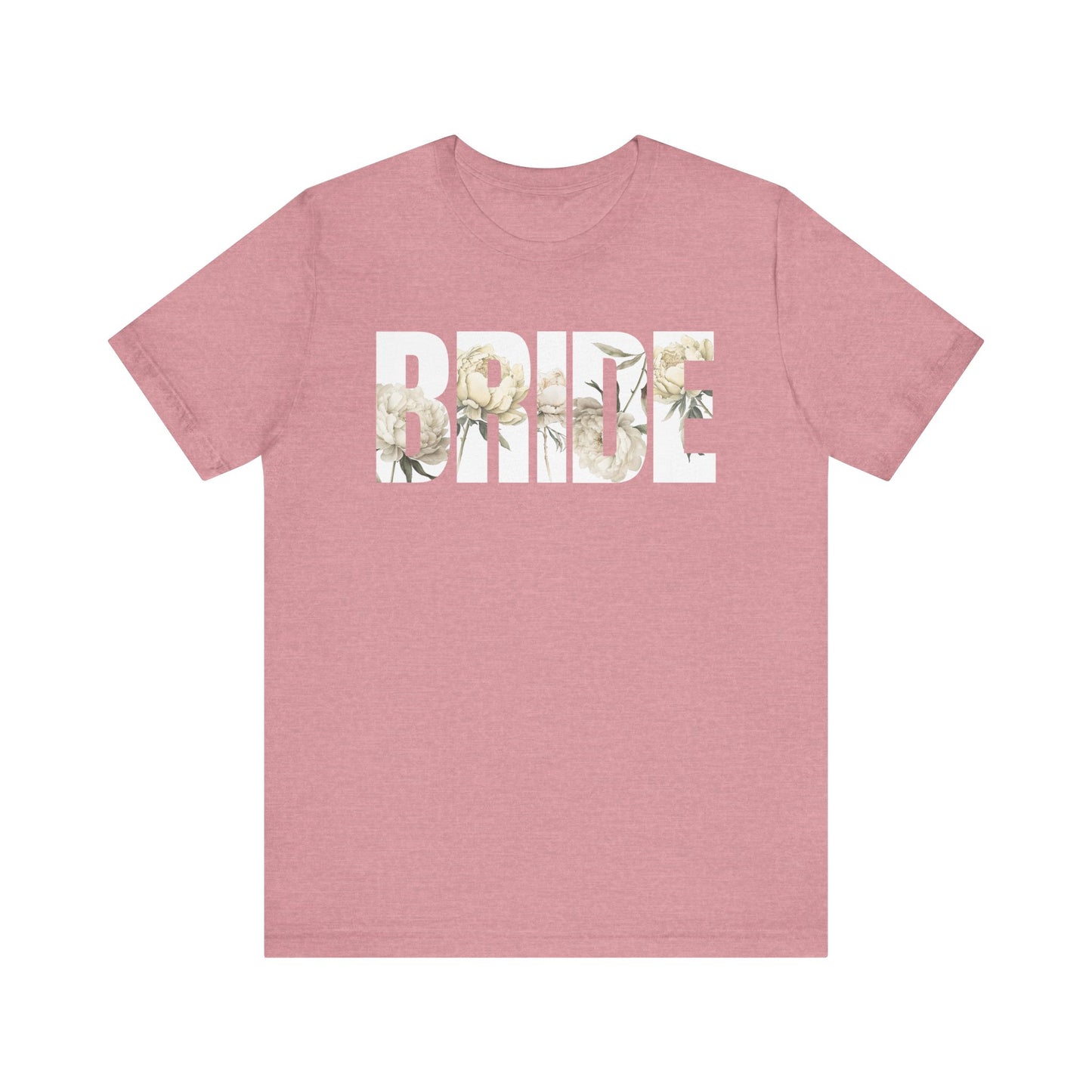 Bride Shirt with Florals, Wedding Tee, Bridal Party Gift, Unisex T-Shirt, Wedding Apparel, Floral Print Shirt
