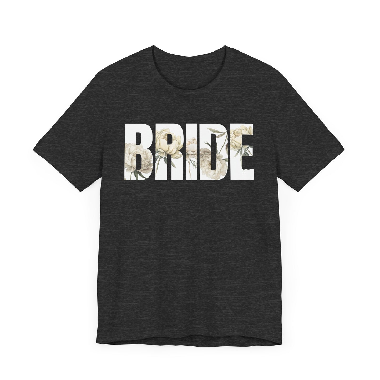 Bride Shirt with Florals, Wedding Tee, Bridal Party Gift, Unisex T-Shirt, Wedding Apparel, Floral Print Shirt