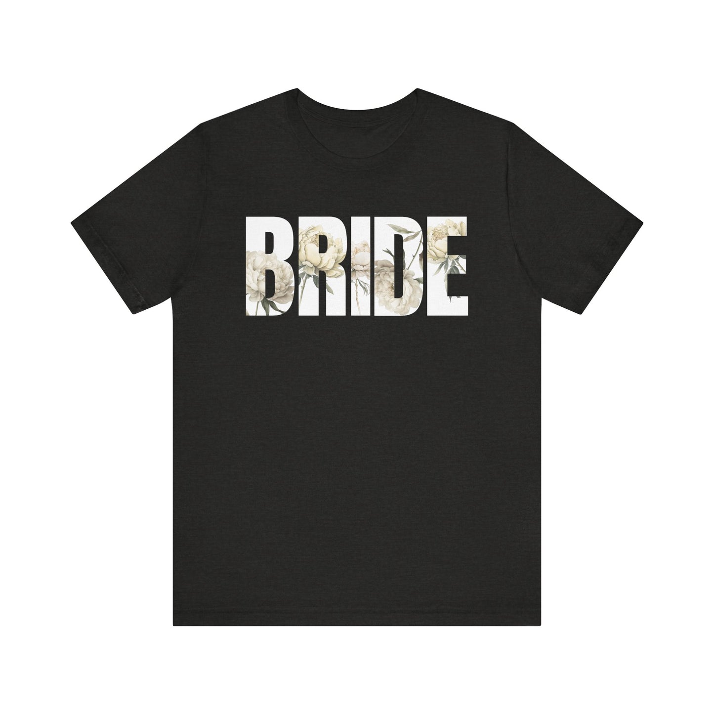 Bride Shirt with Florals, Wedding Tee, Bridal Party Gift, Unisex T-Shirt, Wedding Apparel, Floral Print Shirt