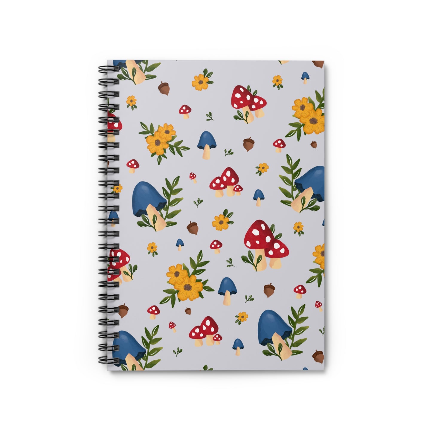 Mushroom Floral Spiral Notebook