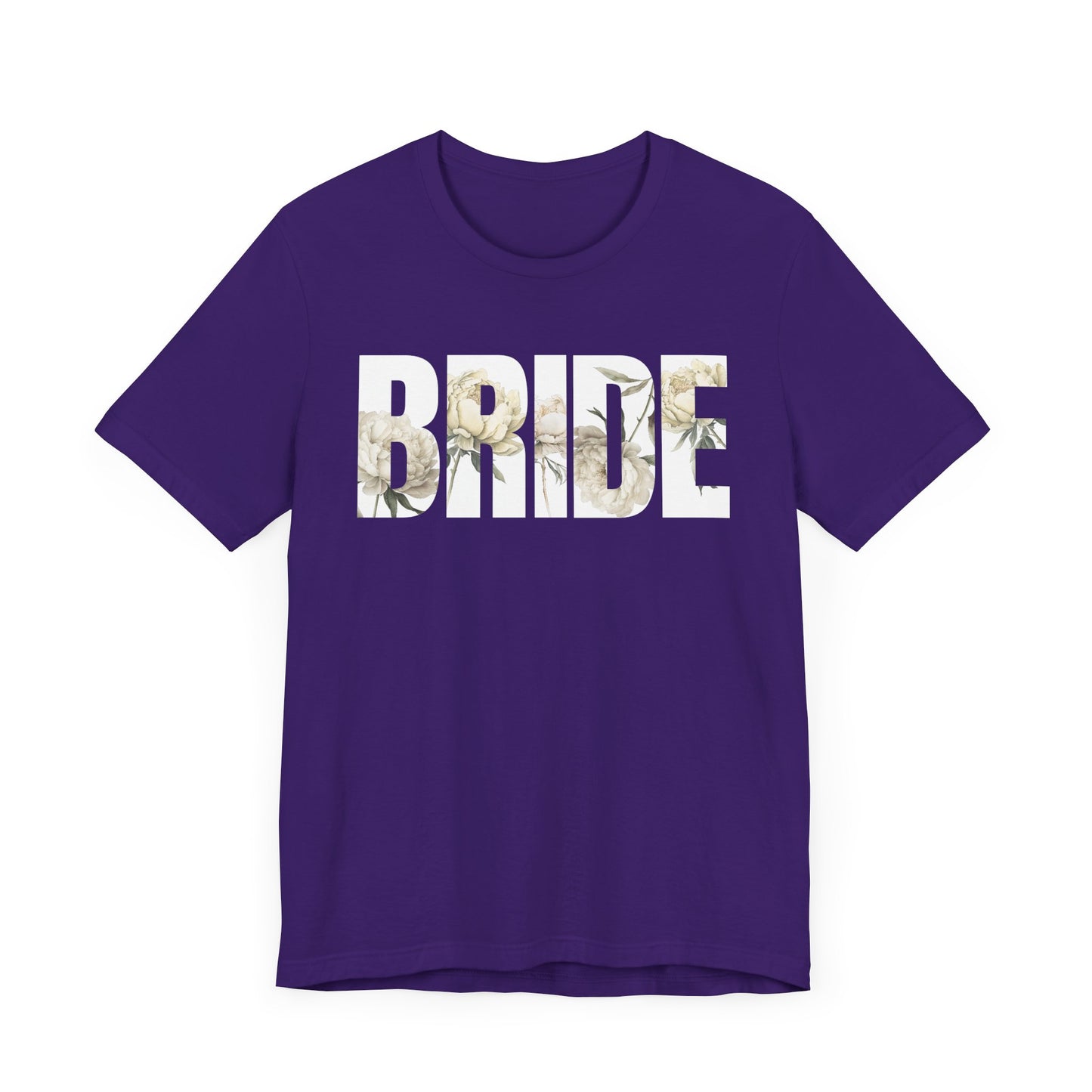 Bride Shirt with Florals, Wedding Tee, Bridal Party Gift, Unisex T-Shirt, Wedding Apparel, Floral Print Shirt