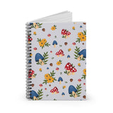 Mushroom Floral Spiral Notebook