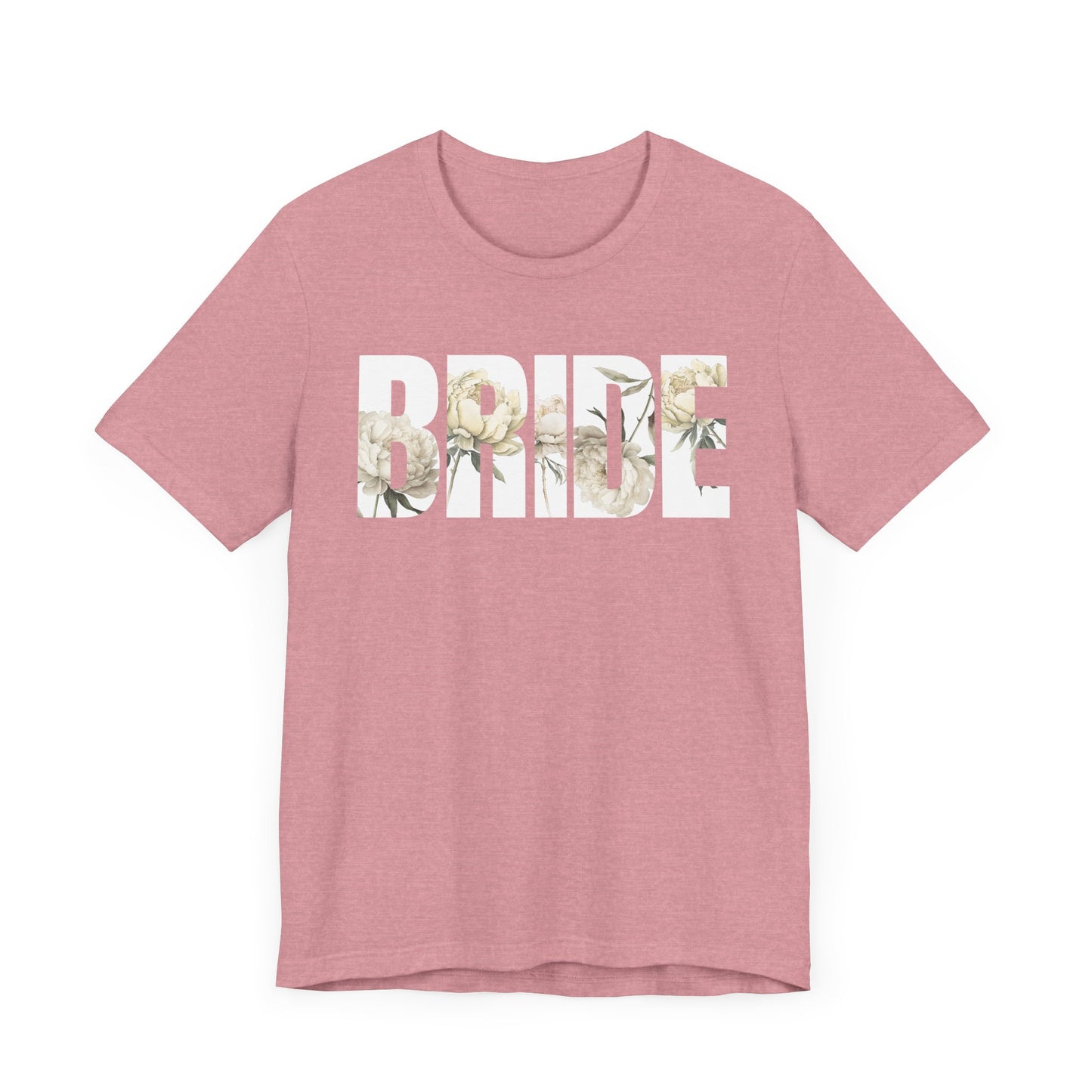 Bride Shirt with Florals, Wedding Tee, Bridal Party Gift, Unisex T-Shirt, Wedding Apparel, Floral Print Shirt