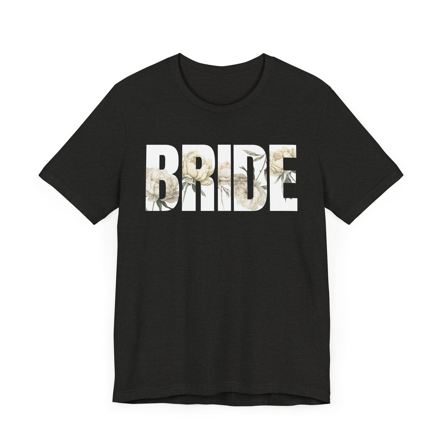 Bride Shirt with Florals, Wedding Tee, Bridal Party Gift, Unisex T-Shirt, Wedding Apparel, Floral Print Shirt