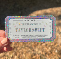 The Eras Tour Ticket - Taylor Swift | Glitter Sticker