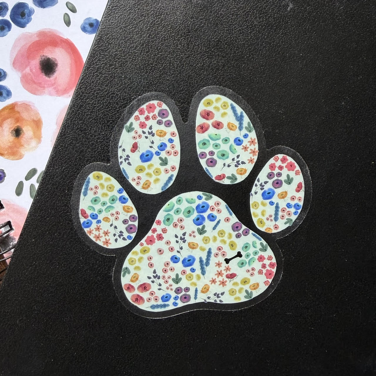 Paw Print Floral | Sticker