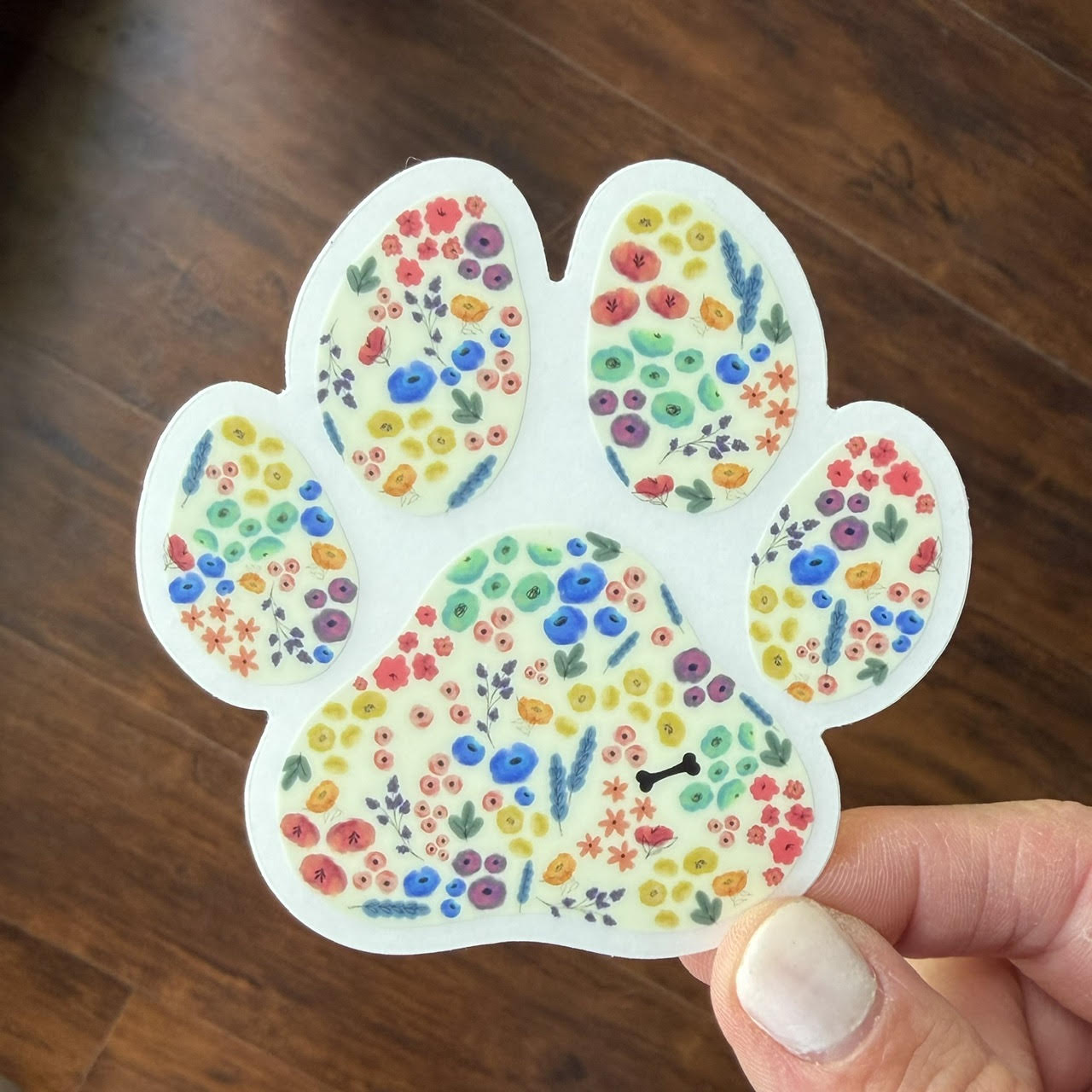 Paw Print Floral | Sticker