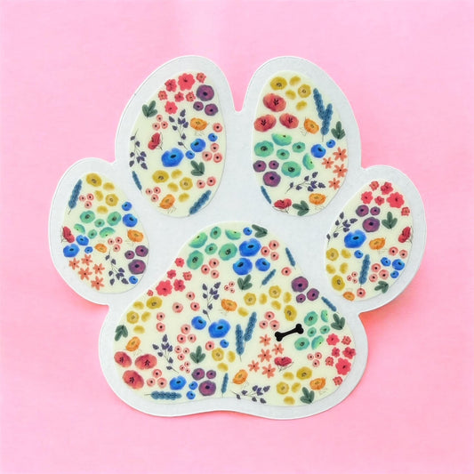 Paw Print Floral | Sticker