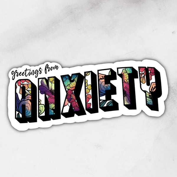 Greetings from Anxiety | Sticker
