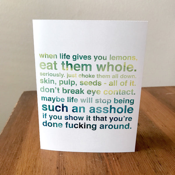 When Life Gives You Lemons | Greeting Card