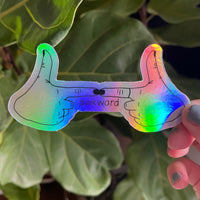 Awkward Fingers | Holographic Sticker