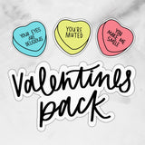 Valentine’s Pack | Conversation Hearts | Stickers